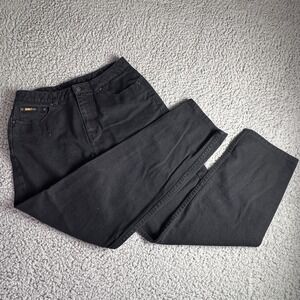 DKNY Y2K Women's Black‎ High Rise Denim Jeans Straight Leg Size 12